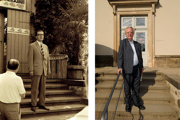 Fritz Jürgen Obst 1967 bei der Eröffnung der ersten Terrarienschau und 2012