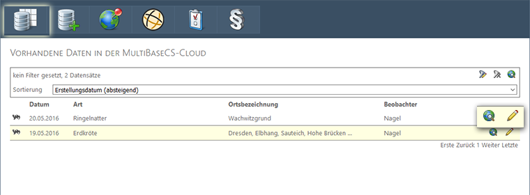 Bedienung MultiBaseCE Cloud